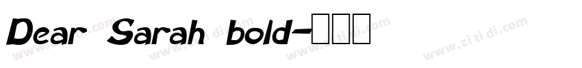 Dear Sarah bold字体转换